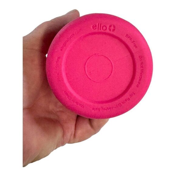 Ello BPA-Free Syndicate Glass Water Bottle w Pink Silicone Sleeve Leak-Proof Lid - Picture 4 of 5